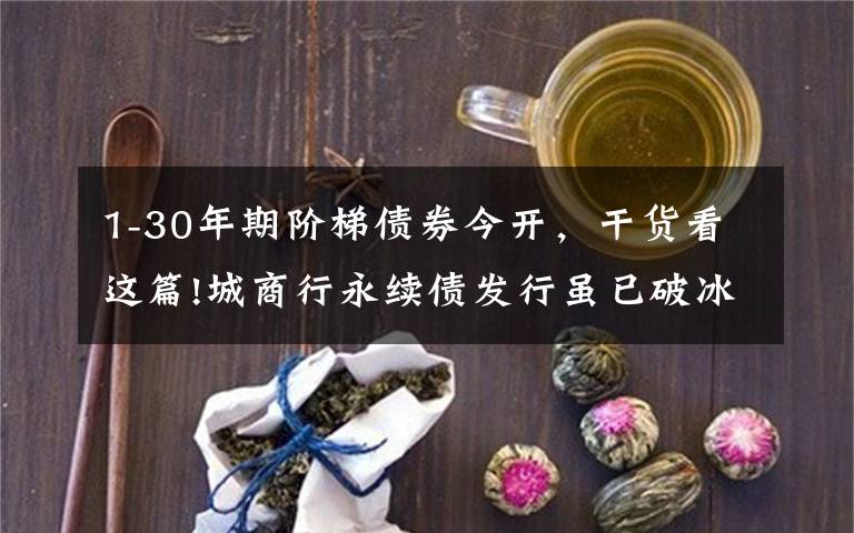 1-30年期階梯債券今開，干貨看這篇!城商行永續(xù)債發(fā)行雖已破冰，但有啥不一樣？