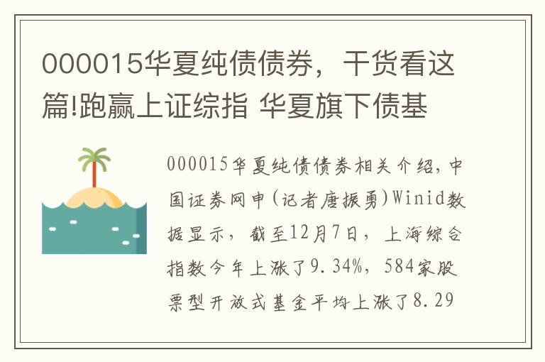 000015華夏純債債券，干貨看這篇!跑贏上證綜指 華夏旗下債基今年漲了11%