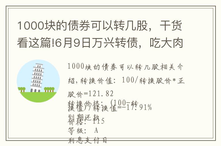 1000塊的債券可以轉(zhuǎn)幾股，干貨看這篇!6月9日萬(wàn)興轉(zhuǎn)債，吃大肉