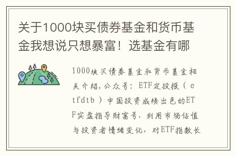 關(guān)于1000塊買(mǎi)債券基金和貨幣基金我想說(shuō)只想暴富！選基金有哪些好辦法？除了定投，投資基金有哪些技巧？