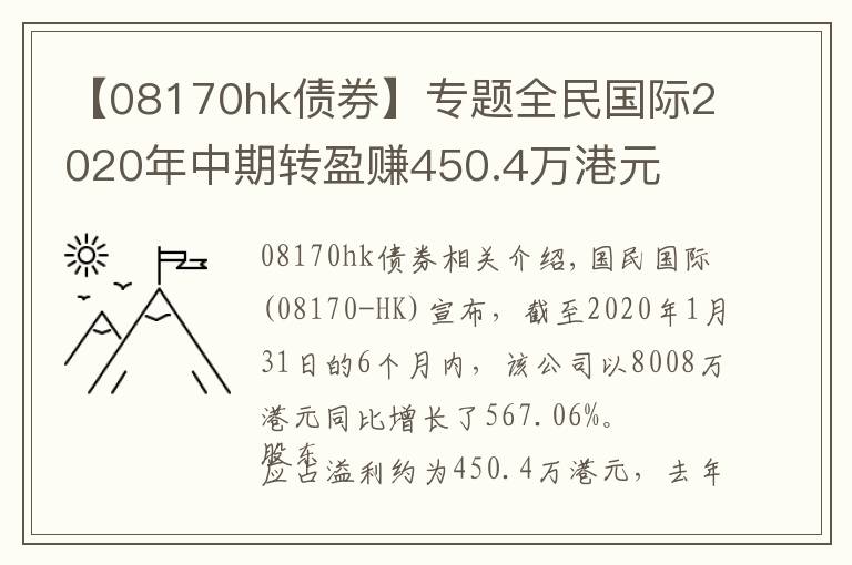 【08170hk債券】專題全民國際2020年中期轉(zhuǎn)盈賺450.4萬港元