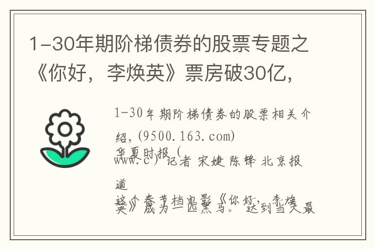 1-30年期階梯債券的股票專(zhuān)題之《你好，李煥英》票房破30億，幕后上市公司僅獲利6000萬(wàn)，只賺吆喝不賺錢(qián)？