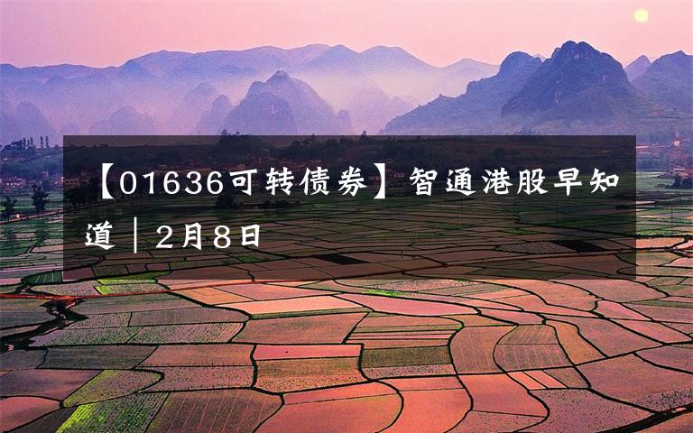 【01636可轉(zhuǎn)債券】智通港股早知道︱2月8日