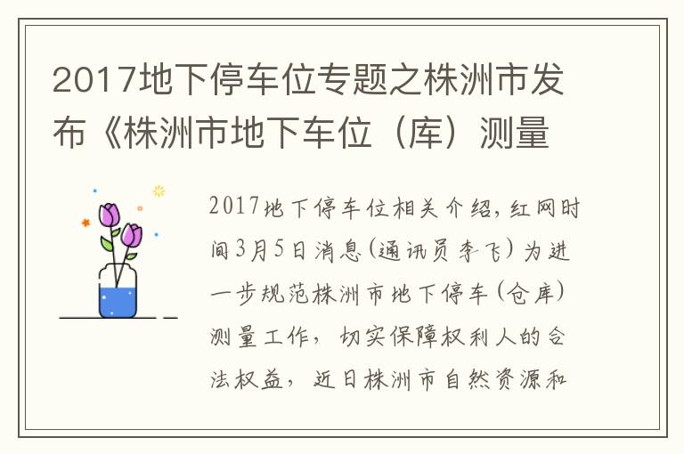 2017地下停車位專題之株洲市發(fā)布《株洲市地下車位（庫(kù)）測(cè)量實(shí)施細(xì)則》