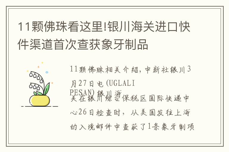 11顆佛珠看這里!銀川海關(guān)進(jìn)口快件渠道首次查獲象牙制品