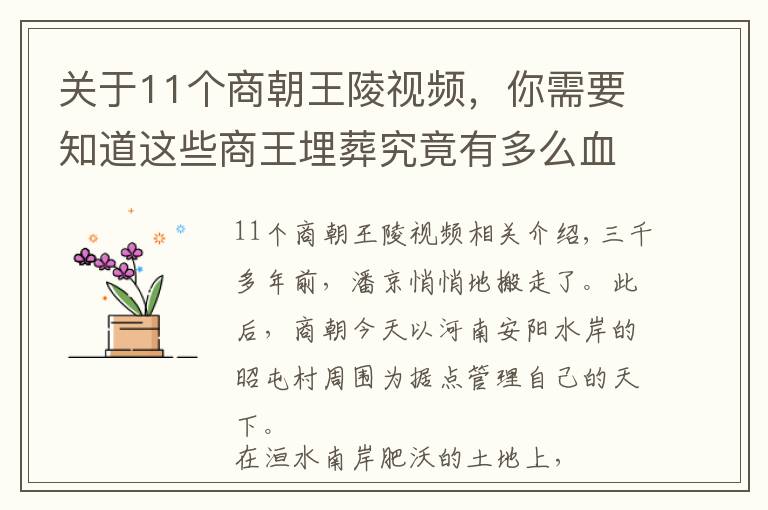 關(guān)于11個(gè)商朝王陵視頻，你需要知道這些商王埋葬究竟有多么血腥