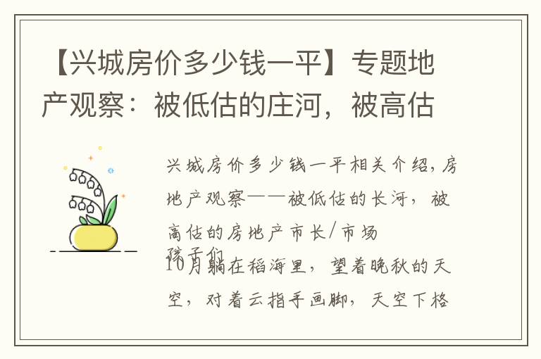 【興城房價多少錢一平】專題地產觀察：被低估的莊河，被高估的樓市