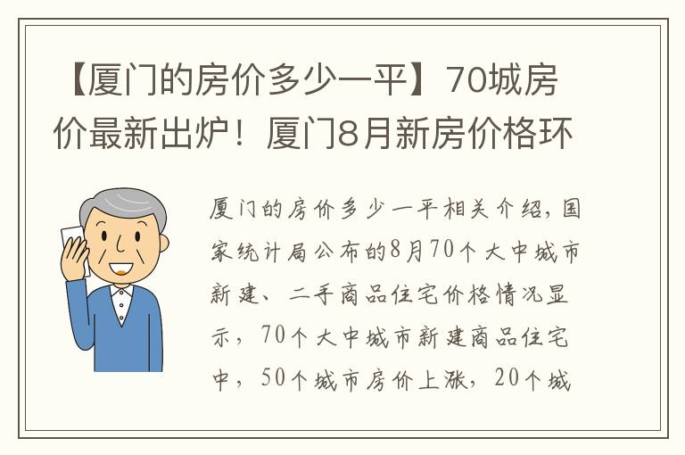 【廈門的房價(jià)多少一平】70城房價(jià)最新出爐！廈門8月新房價(jià)格環(huán)比上漲0.40%