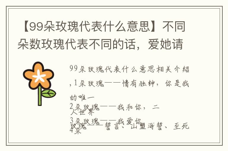 【99朵玫瑰代表什么意思】不同朵數(shù)玫瑰代表不同的話，愛(ài)她請(qǐng)記住