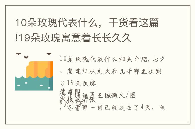 10朵玫瑰代表什么，干貨看這篇!19朵玫瑰寓意著長長久久