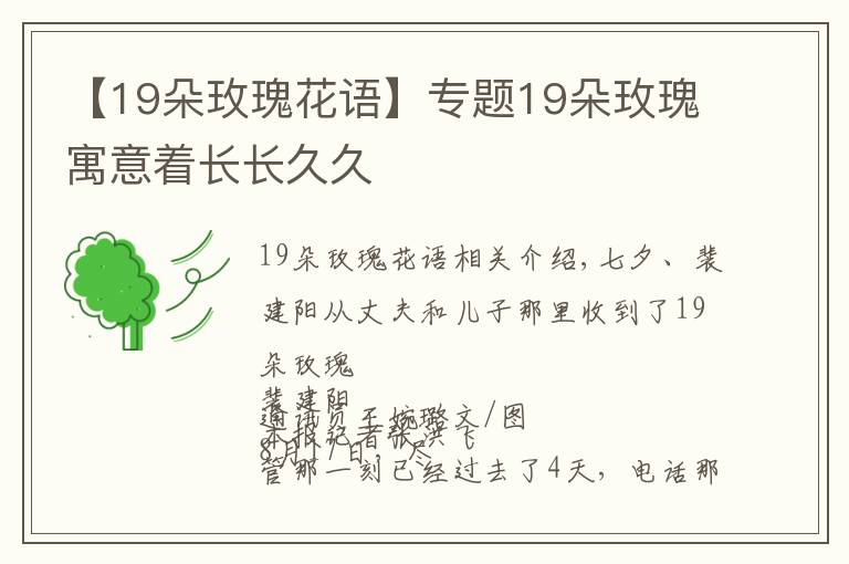 【19朵玫瑰花語】專題19朵玫瑰寓意著長(zhǎng)長(zhǎng)久久