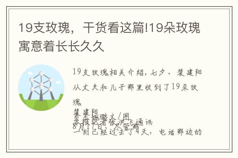 19支玫瑰，干貨看這篇!19朵玫瑰寓意著長長久久