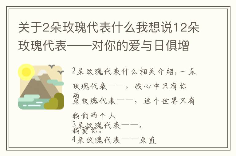 關(guān)于2朵玫瑰代表什么我想說12朵玫瑰代表——對(duì)你的愛與日俱增！