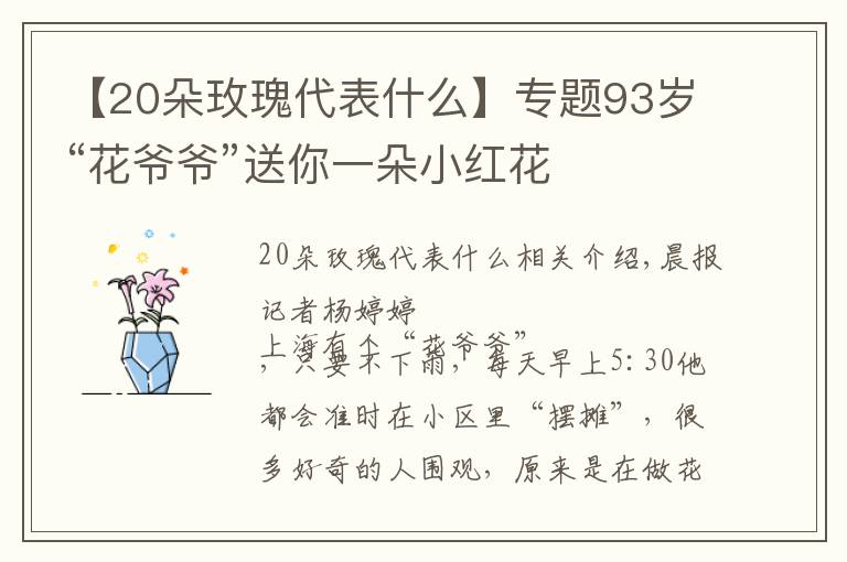 【20朵玫瑰代表什么】專題93歲“花爺爺”送你一朵小紅花