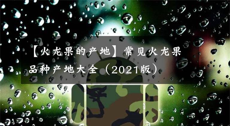 【火龍果的產(chǎn)地】常見火龍果品種產(chǎn)地大全（2021版）