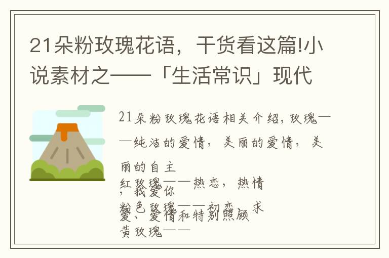 21朵粉玫瑰花語，干貨看這篇!小說素材之——「生活常識」現(xiàn)代小說中戀愛必備送花花語