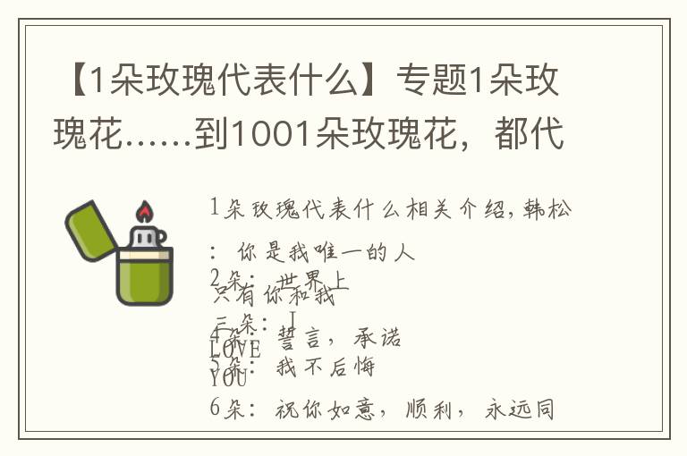 【1朵玫瑰代表什么】專題1朵玫瑰花……到1001朵玫瑰花，都代表什么，你知道嗎？