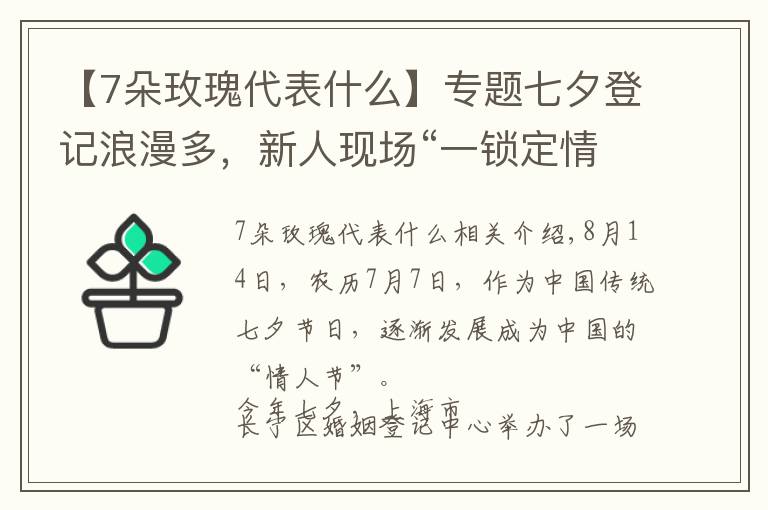 【7朵玫瑰代表什么】專題七夕登記浪漫多，新人現(xiàn)場(chǎng)“一鎖定情”