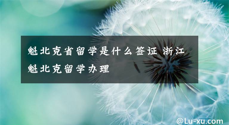 魁北克省留學(xué)是什么簽證 浙江魁北克留學(xué)辦理