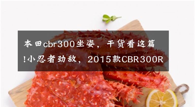 本田cbr300坐姿，干貨看這篇!小忍者勁敵，2015款CBR300R評測！