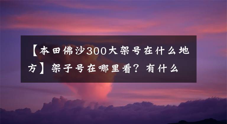 【本田佛沙300大架號(hào)在什么地方】架子號(hào)在哪里看？有什么用？