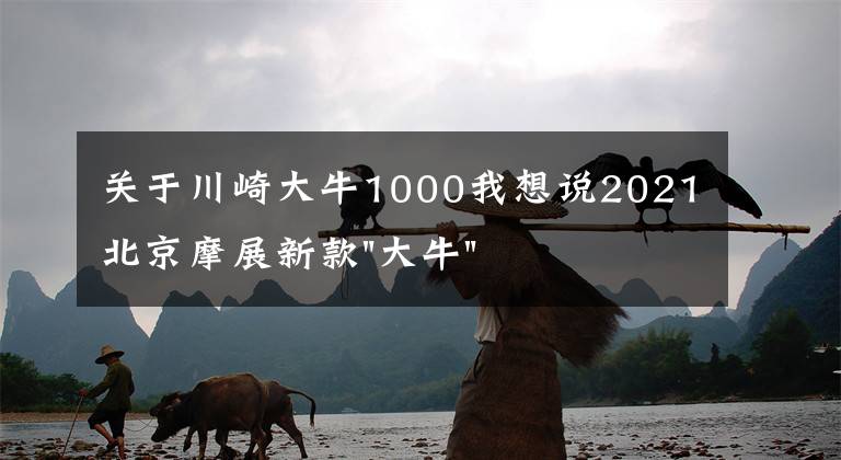 關于川崎大牛1000我想說2021北京摩展新款"大牛"來了 川崎ZX-10R/RR亮相