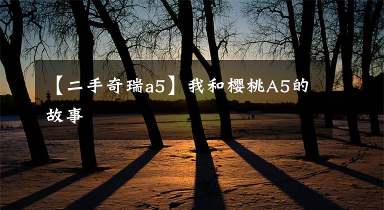 【二手奇瑞a5】我和櫻桃A5的故事