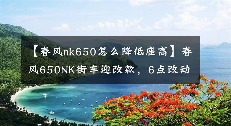 【春風nk650怎么降低座高】春風650NK街車迎改款，6點改動誠意足，國產(chǎn)中排競爭白熱化