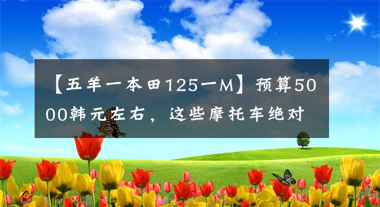 【五羊一本田125一M】預(yù)算5000韓元左右，這些摩托車(chē)絕對(duì)優(yōu)先，第二個(gè)真的很霸氣啊