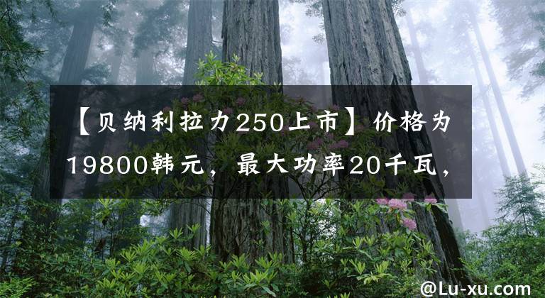 【貝納利拉力250上市】價格為19800韓元，最大功率20千瓦，貝納利幼獅250低調(diào)上市！