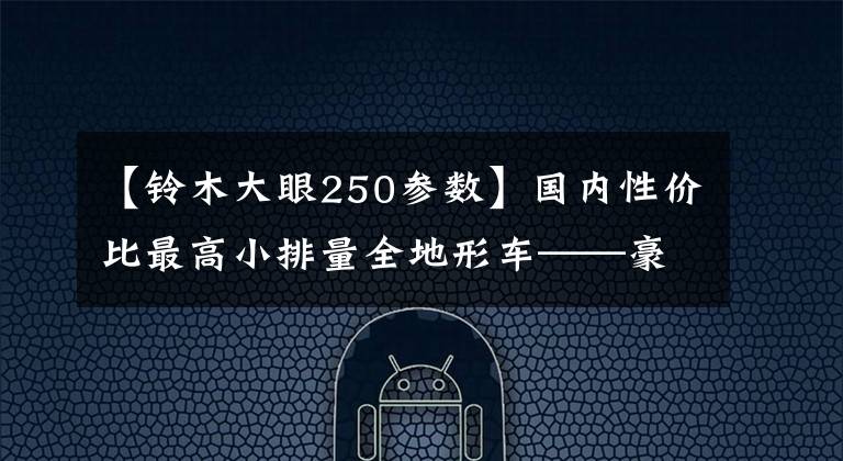 【鈴木大眼250參數(shù)】國(guó)內(nèi)性價(jià)比最高小排量全地形車——豪爵鈴木DL250評(píng)測(cè)