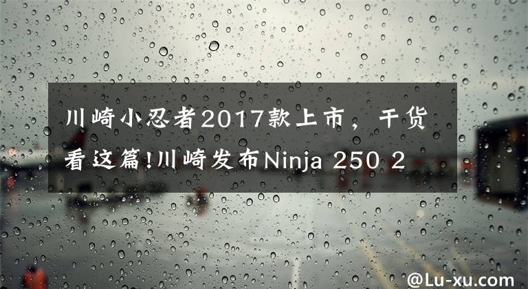 川崎小忍者2017款上市，干貨看這篇!川崎發(fā)布Ninja 250 2017款配色