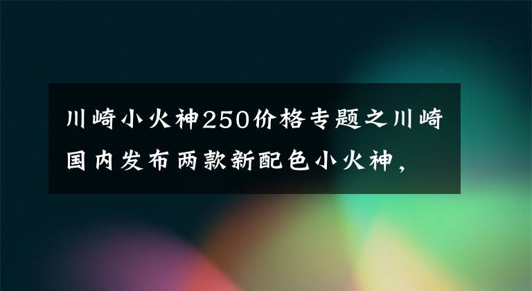 川崎小火神250價(jià)格專題之川崎國(guó)內(nèi)發(fā)布兩款新配色小火神，售價(jià)7.88萬(wàn)起