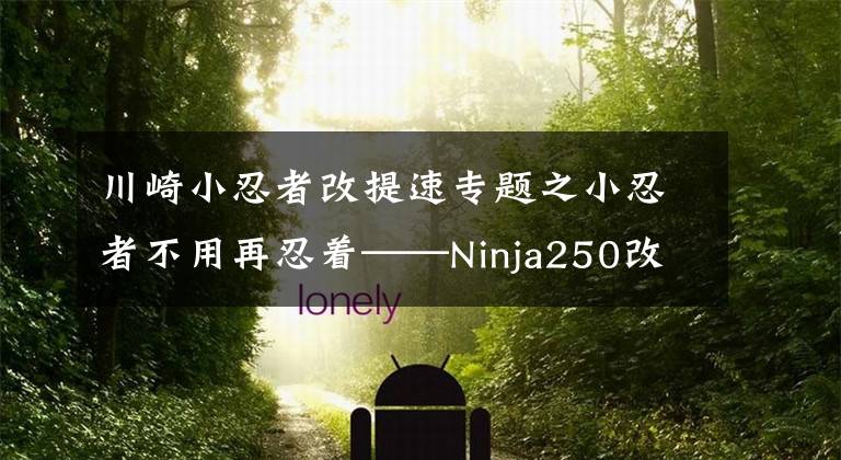 川崎小忍者改提速專題之小忍者不用再忍著——Ninja250改裝示范