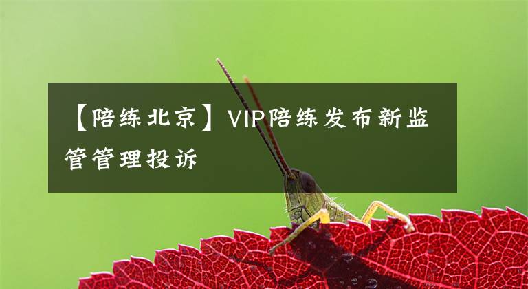 【陪練北京】VIP陪練發(fā)布新監(jiān)管管理投訴