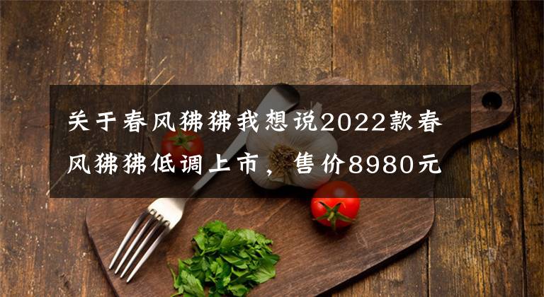 關(guān)于春風(fēng)狒狒我想說2022款春風(fēng)狒狒低調(diào)上市，售價(jià)8980元