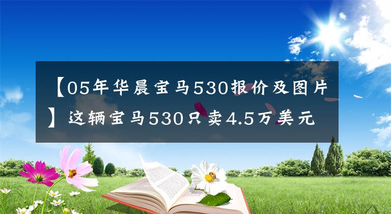 【05年華晨寶馬530報(bào)價(jià)及圖片】這輛寶馬530只賣4.5萬(wàn)美元，但買回來(lái)代步的話會(huì)吃虧，做什么才能利用