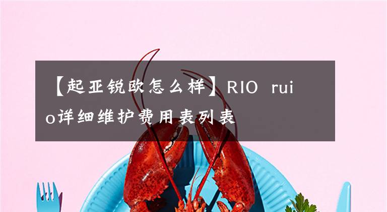 【起亞銳歐怎么樣】RIO  ruio詳細(xì)維護(hù)費(fèi)用表列表