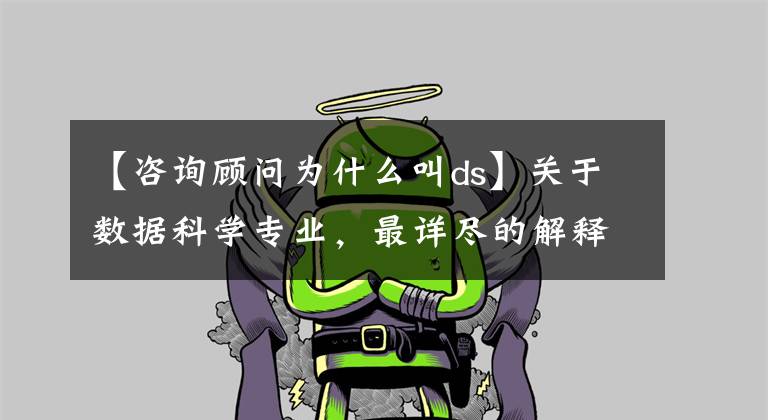 【咨詢顧問(wèn)為什么叫ds】關(guān)于數(shù)據(jù)科學(xué)專業(yè)，最詳盡的解釋在此