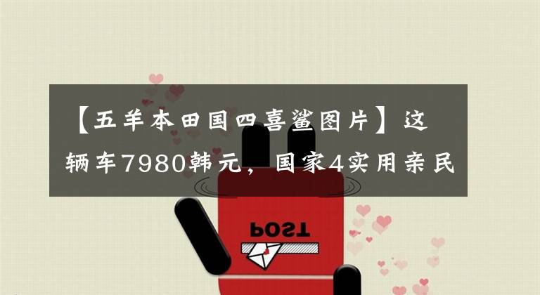 【五羊本田國四喜鯊圖片】這輛車7980韓元，國家4實(shí)用親民踏板，100公里油耗1.9L，超高速90公里。