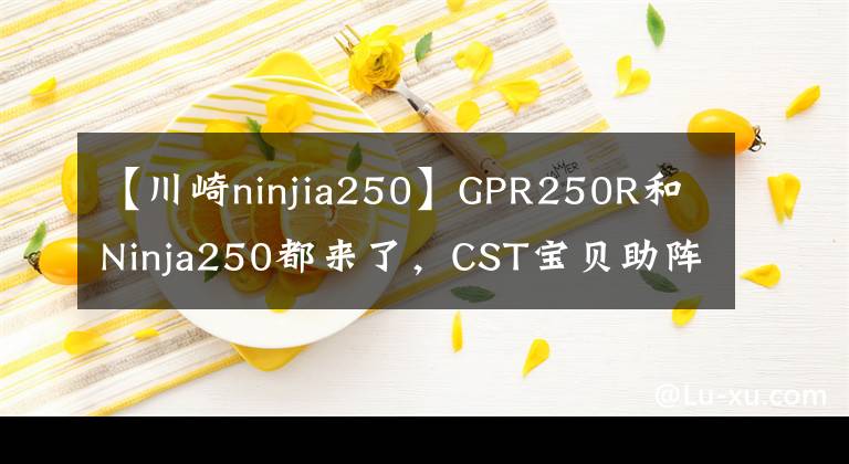 【川崎ninjia250】GPR250R和Ninja250都來了，CST寶貝助陣