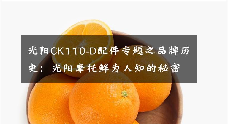 光陽CK110-D配件專題之品牌歷史：光陽摩托鮮為人知的秘密