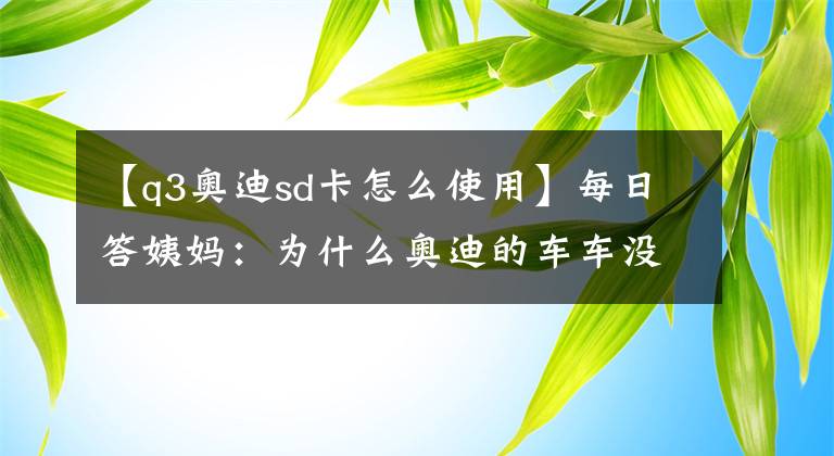 【q3奧迪sd卡怎么使用】每日答姨媽：為什么奧迪的車車沒有SD卡聽音樂？