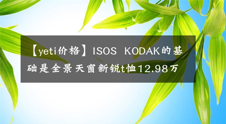 【yeti價(jià)格】ISOS  KODAK的基礎(chǔ)是全景天窗新銳t恤12.98萬件。