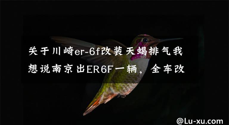 關(guān)于川崎er-6f改裝天蝎排氣我想說南京出ER6F一輛，全車改件，價格5萬+