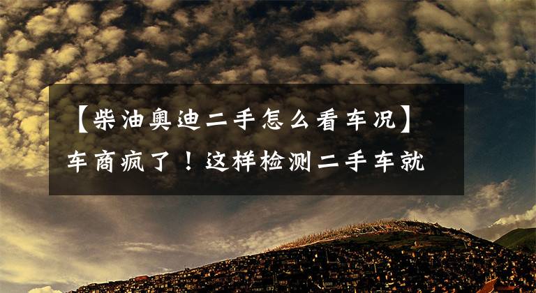 【柴油奧迪二手怎么看車況】車商瘋了！這樣檢測(cè)二手車就是攪生意?。。ǘ謯W迪檢測(cè)詳解）