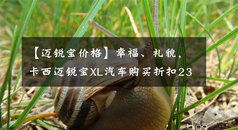 【邁銳寶價格】幸福、禮貌，卡西邁銳寶XL汽車購買折扣23.04%