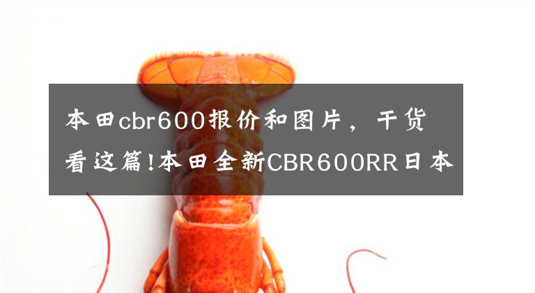 本田cbr600報價和圖片，干貨看這篇!本田全新CBR600RR日本上市，售價比ZX-6R貴20%