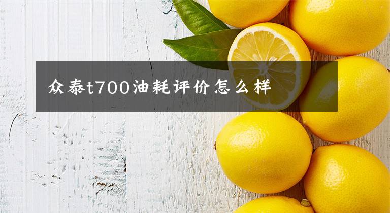 眾泰t700油耗評價怎么樣