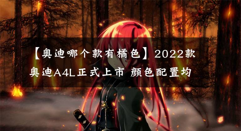 【奧迪哪個(gè)款有橘色】2022款?yuàn)W迪A4L正式上市 顏色配置均有調(diào)整